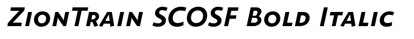 ZionTrain SCOSF Bold Italic image